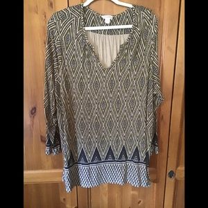 Artisan NY 3X patterned tunic
